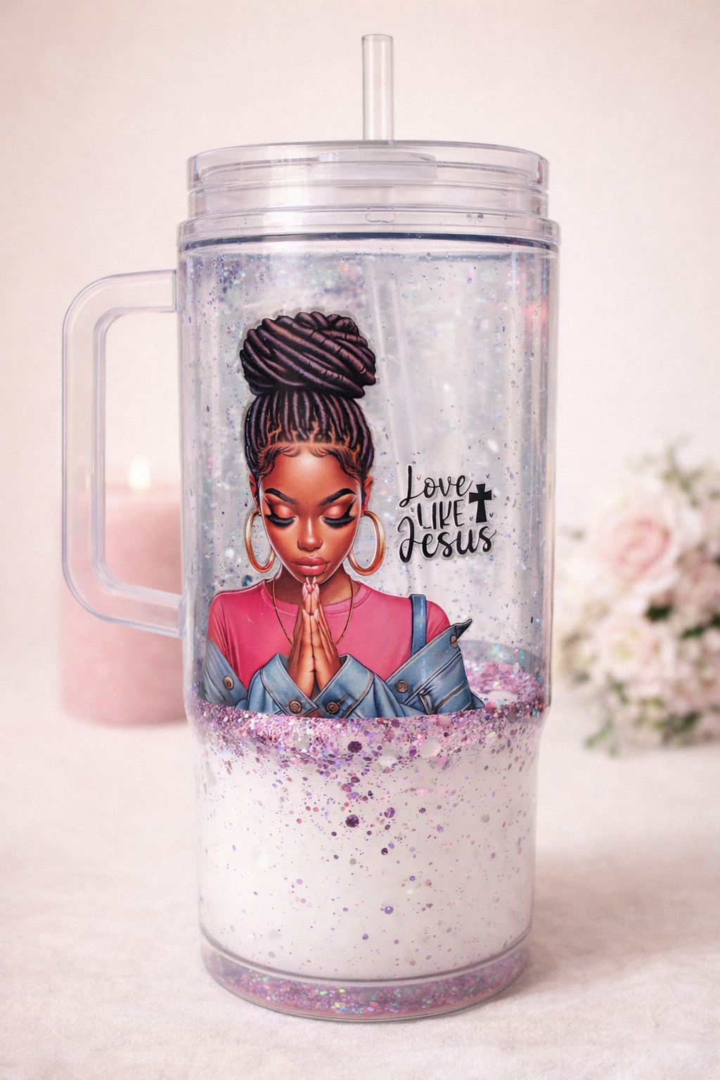 Snow Globe Glitter Cups